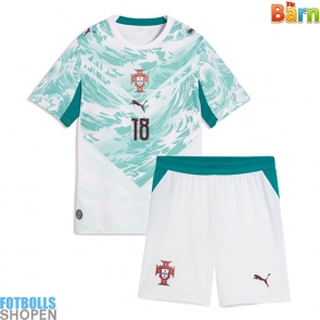 Billiga Portugal Pedro Neto #18 Bortatröja Barn VM 2026 Kortärmad (+ Korta byxor)